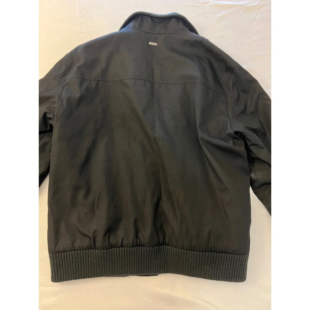 Calvin Klein Mens Bomber Jacket Black Water Resistant Wind Protection Size M